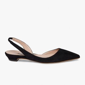 MM LaFleur Federica Slingback 6.5 Black Suede